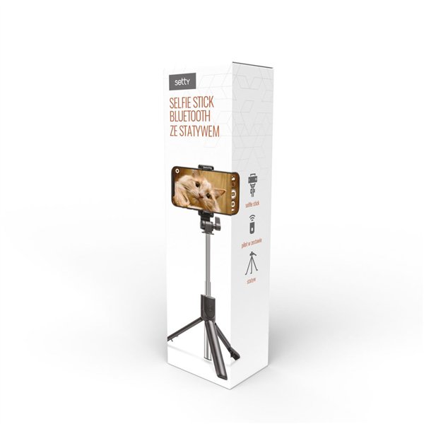 Setty selfie stick bluetooth with a tripod SSB-01 black JO