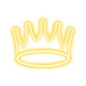 ż_Neon PLEXI LED CROWN warm white NNE12 Neolia