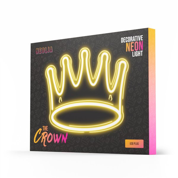ż_Neon PLEXI LED CROWN warm white NNE12 Neolia