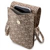 Guess bag for phone GUWBHGCFSEW brown Wallet GCube Stripe