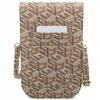 Guess bag for phone GUWBHGCFSEW brown Wallet GCube Stripe