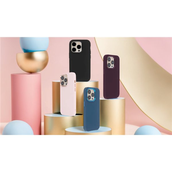 Satin Elegant Case for iPhone 13 6,1&quot burgundy