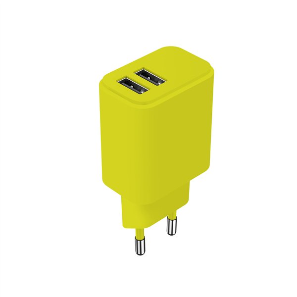 Setty charger 2x USB 2,4A LSIM-AA-1211 lime
