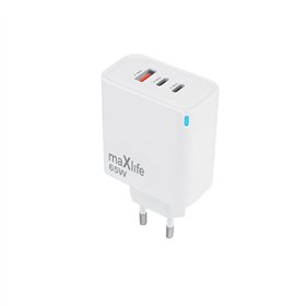 Maxlife MXTC-09-65ACC GaN PD QC charger 2x USB-C 1x USB 65W white