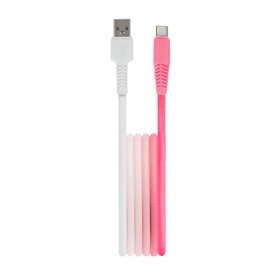 Setty cable USB - USB-C 1,5 m 3A KGA-C-1.5320 white-pink gradient