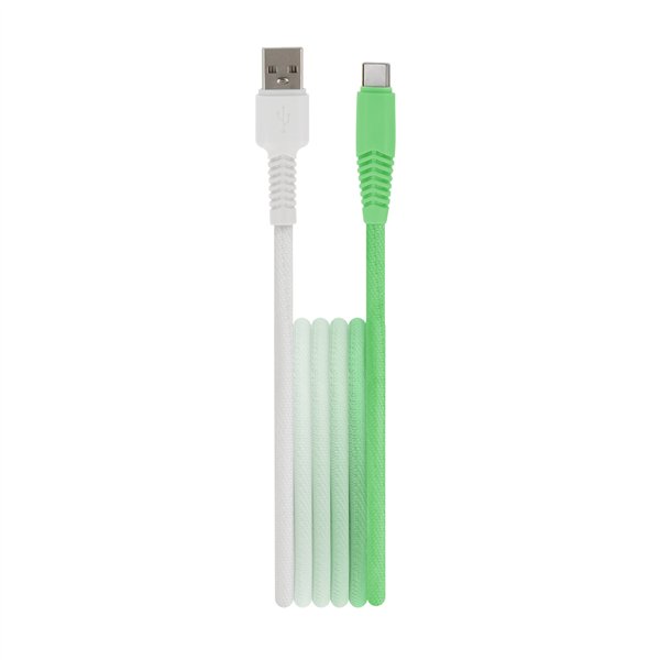 Setty cable USB - USB-C 1,5 m 3A KGA-C-1.5320 mint-white gradient