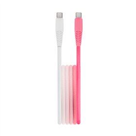 Setty cable USB-C - USB-C 1,5 m 3A KGC-C-1.5320 white-pink gradient