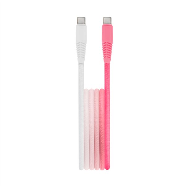 Setty cable USB-C - USB-C 1,5 m 3A KGC-C-1.5320 white-pink gradient