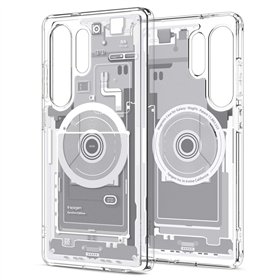 Spigen Ultra Hybrid Mag MagSafe -suojakuori Samsung Galaxy S25 Ultra Zero Onelle, valkoinen