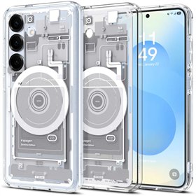 Spigen Ultra Hybrid Mag MagSafe -kotelo Samsung Galaxy S25 Zero Onelle, valkoinen