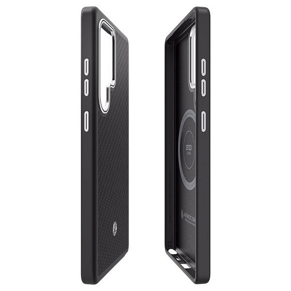 Samsung Enzo Aramid Case for Samsung Galaxy S25 Ultra Black-Silver