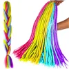 Synthetic hair rainbow braids Soulima 23571