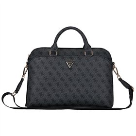 Guess Computer Bag 4G Zipper Pocket & Triangle Logo for 15&quot Laptop Black