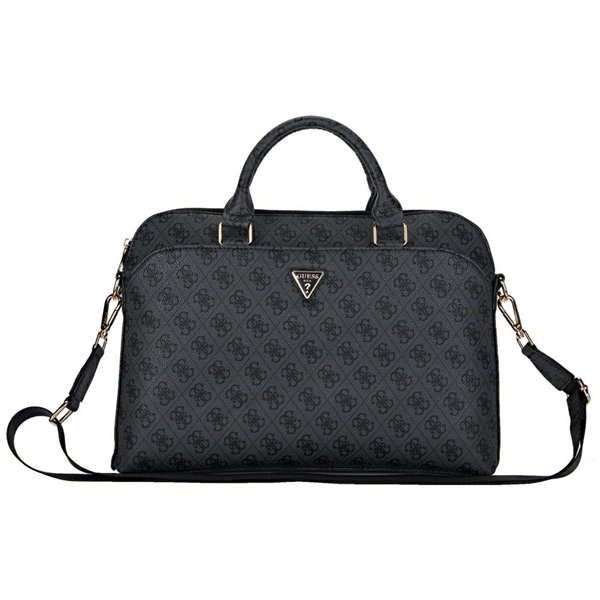 Guess Computer Bag 4G Zipper Pocket & Triangle Logo for 15&quot Laptop Black
