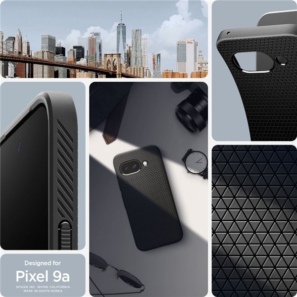 Spigen Liquid Air case for Google Pixel 9a Matte Black