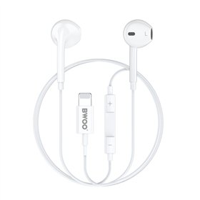 BWOO Wired Headphone Lightning With Volume Control HF179 white