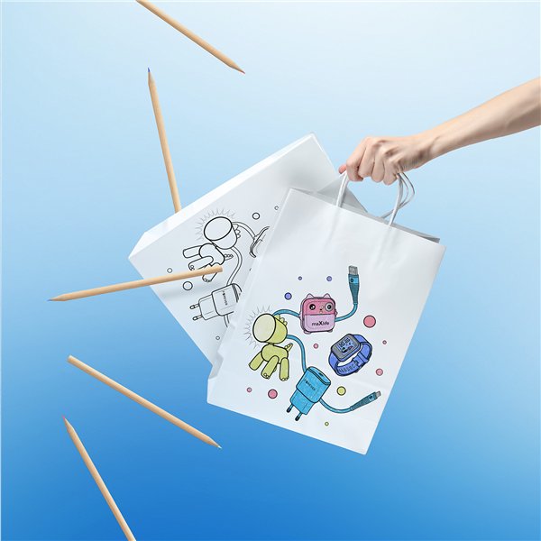 Maxlife wireless power bank MXPB-08 10000 mAh magnetic 3in1 black