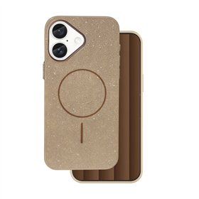 Glitter Thin Mag case for iPhone 16e brown