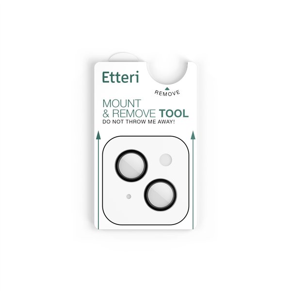 Etteri camera lens protector for iPhone 15 / 15 Plus black