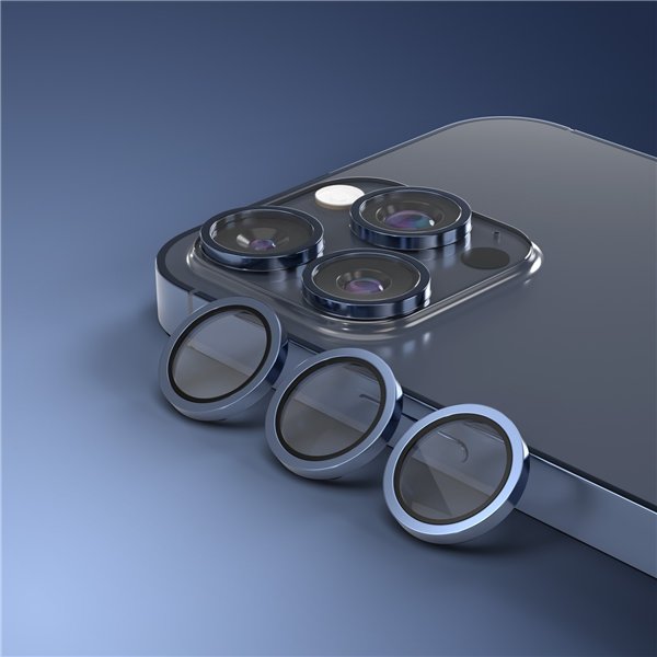 Etteri camera lens protector for iPhone 15 Pro / 15 Pro Max deep blue