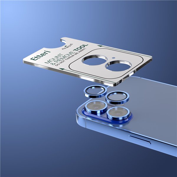 Etteri camera lens protector for iPhone 16 / 16 Plus blue