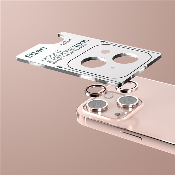 Etteri camera lens protector for iPhone 13 / 13 Mini pink