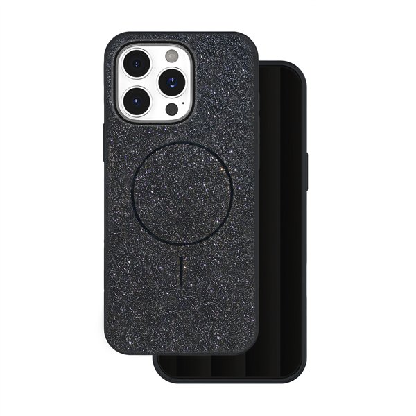 Glitter Thin Mag case for iPhone 17 6,3&quot black