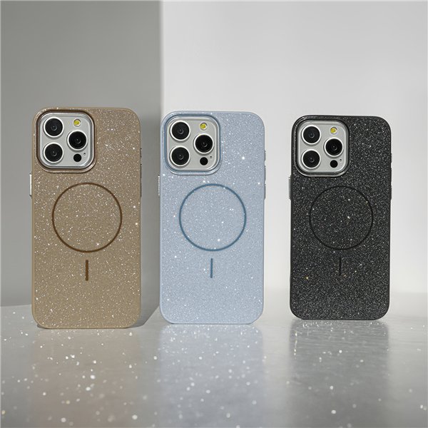 Glitter Thin Mag case for iPhone 17 6,3&quot blue