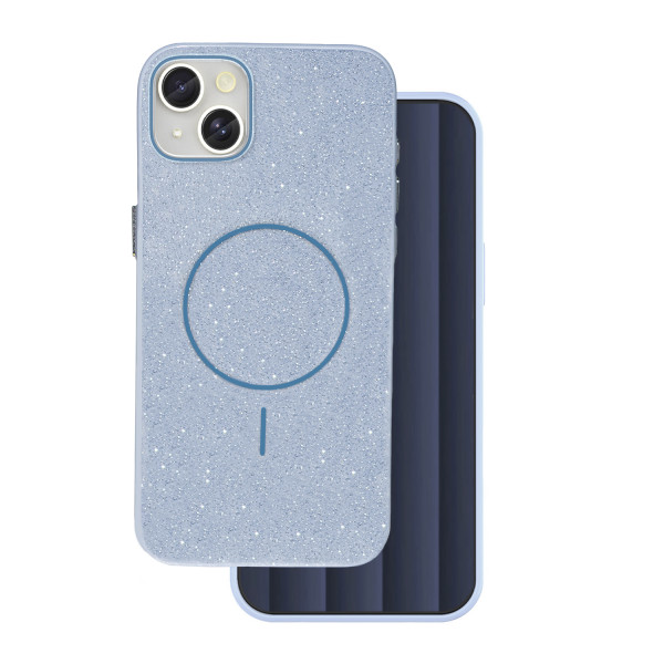 Glitter Thin Mag case for iPhone 17 Pro Max 6,9&quot blue