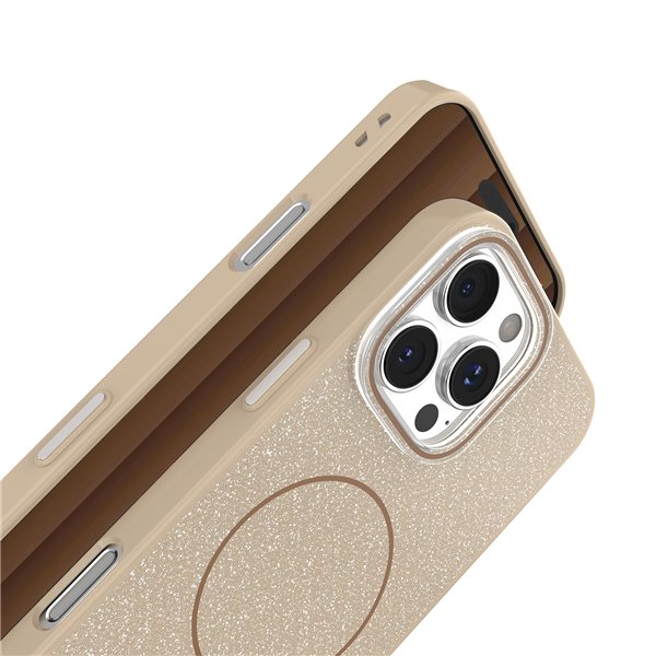 Glitter Thin Mag case for iPhone 17 Pro 6,3&quot brown