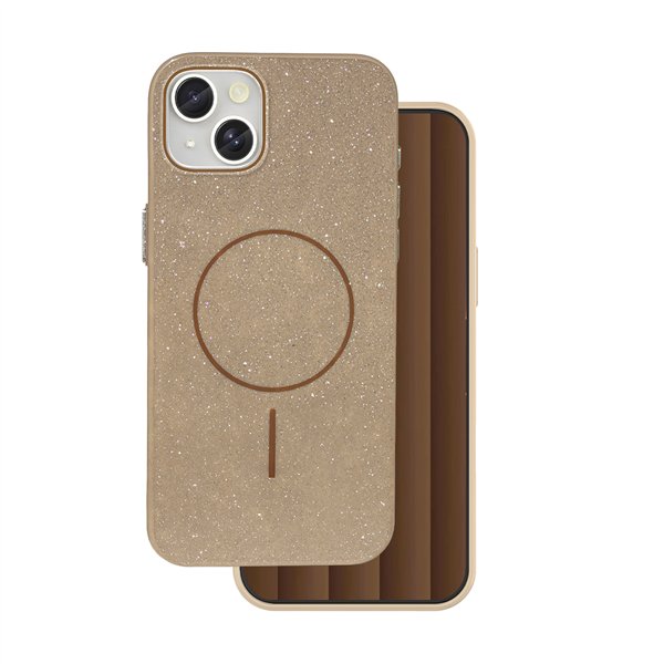 Glitter Thin Mag case for iPhone 17 Air 6,6&quot brown