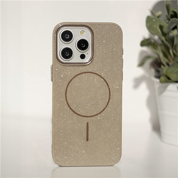 Glitter Thin Mag case for iPhone 17 Air 6,6&quot brown
