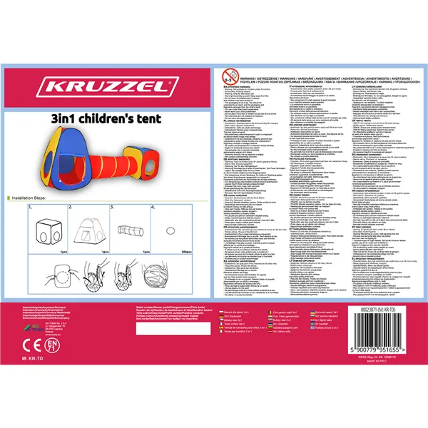Kruzzel 23871 3in1 laste ja 39-aastaste telk