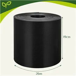 Лента для забора 19 см x 26 м, 700 г/м2, антрацитовый цвет, артицит 23909