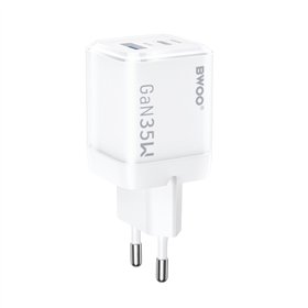 BWOO GaN wall charger CDA222 PD 35W 1 x USB 1 x USB-C, white