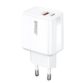 BWOO wall charger CDA182 QC 38W 1x USB-A + 1x USB-C white