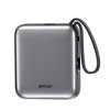 BWOO power bank P74 22.5W 10000 mAh with 2 built-in cables 1 x USB-C 1 x Lightning black