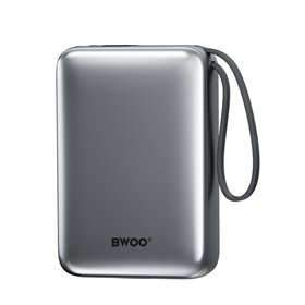 BWOO power bank P73 22.5W 20000 mAh with 2 built-in cables 1 x USB-C 1 x Lightning black