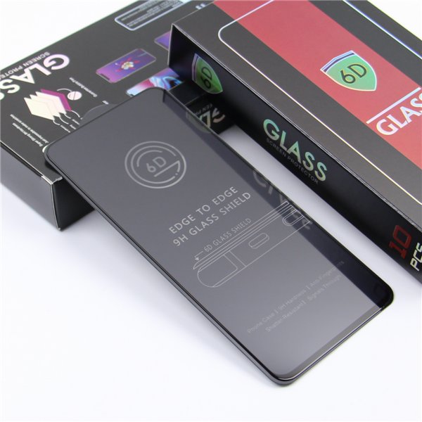 Tempered glass 6D for iPhone 17 Pro Max black frame 10in1