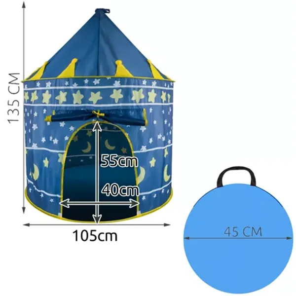 Lasten ja 39-vuotiaiden teltta sininen 23474