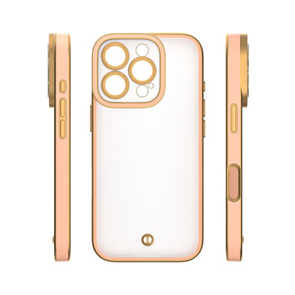 Silky Gold case for iPhone 16 6,1&quot pink
