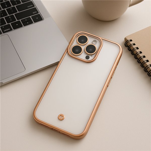 Silky Gold case for iPhone 17 Air 6,6&quot pink