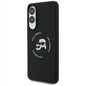 Karl Lagerfeld case for Samsung Galaxy S25 Edge MAGNETIC SILICONE DOUBLE HEADS black