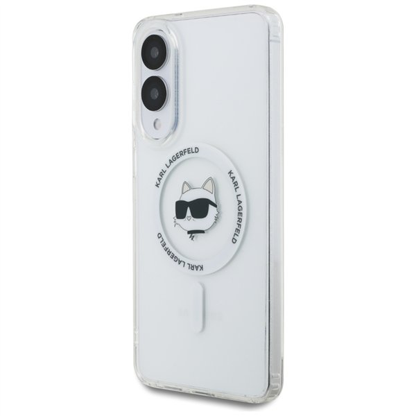 Karl Lagerfeld case for Samsung Galaxy S25 Edge HC MAGSAFE IML METAL CHOUPETTE HEAD white