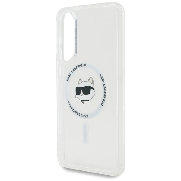 Karl Lagerfeld case for Samsung Galaxy S25 Edge HC MAGSAFE IML METAL CHOUPETTE HEAD white