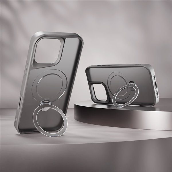 Etteri Matt Mag Ring case for iPhone 17 grey