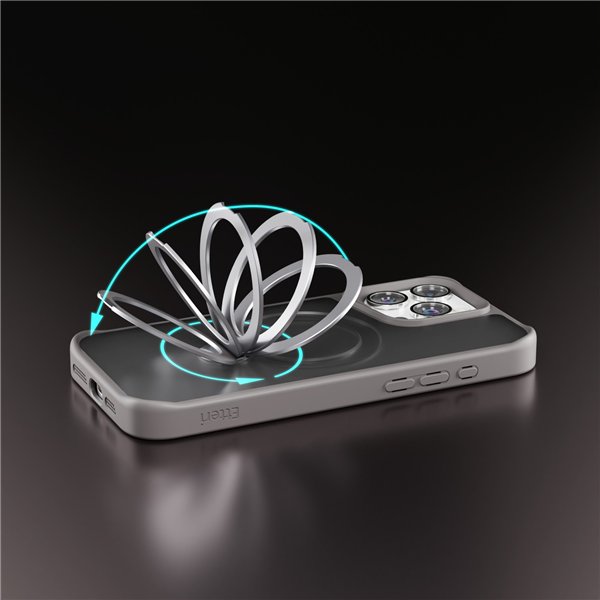 Etteri Matt Mag Ring case for iPhone 17 grey