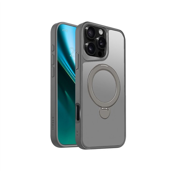 Etteri Matt Mag Ring case for iPhone 17 Pro grey