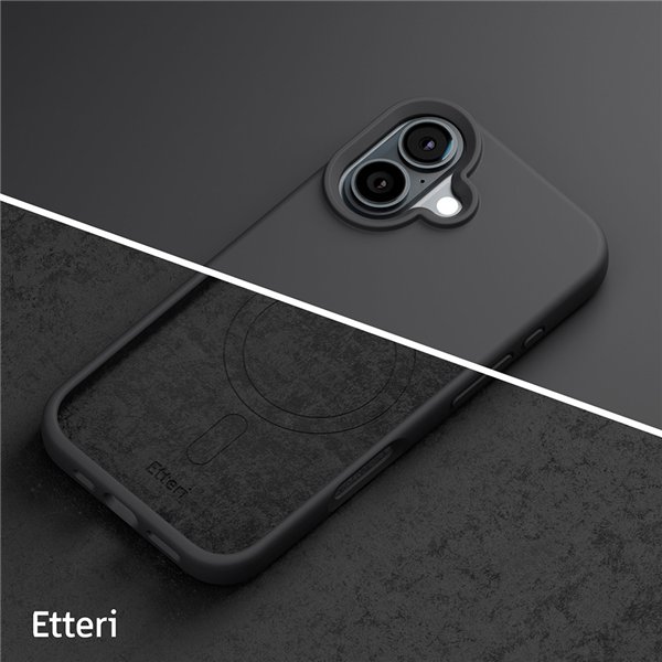 Etteri Silicone Mag case for iPhone 17 black