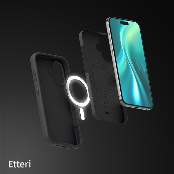 Etteri Silicone Mag case for iPhone 17 Pro Max black
